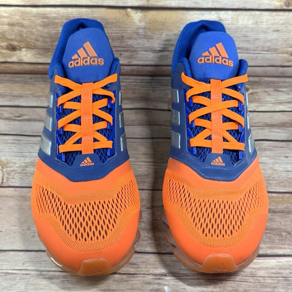 Adidas Mens Springblade Drive 2.0 Orange and Blue Running Sneakers Size 8